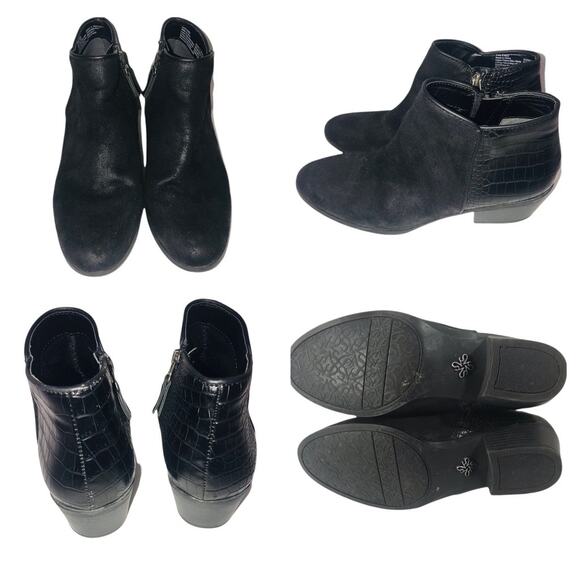 Top Shop Womens Brown Suede Ankle Booties Low Block Heeled Size 40/9 - Picture 2 of 4